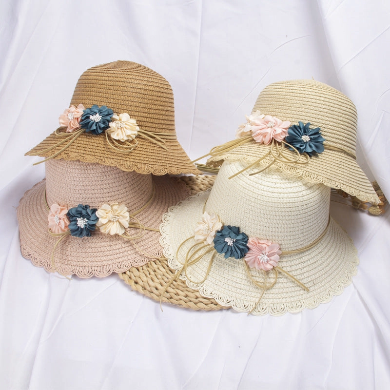 Wholesale Straw Foldable Kids Bucket Hat
