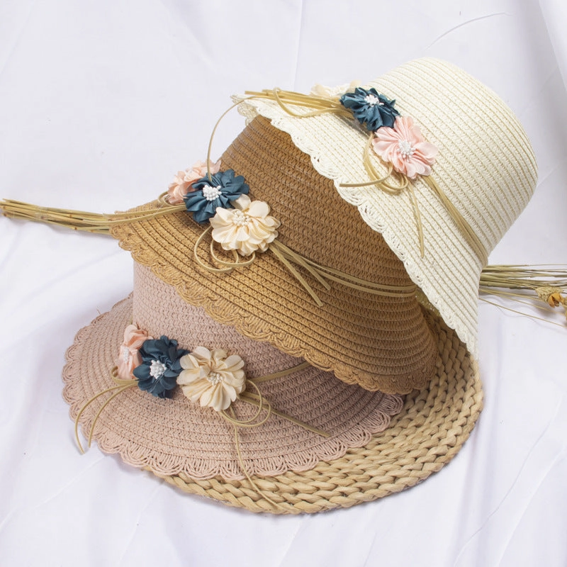 Wholesale Straw Foldable Kids Bucket Hat