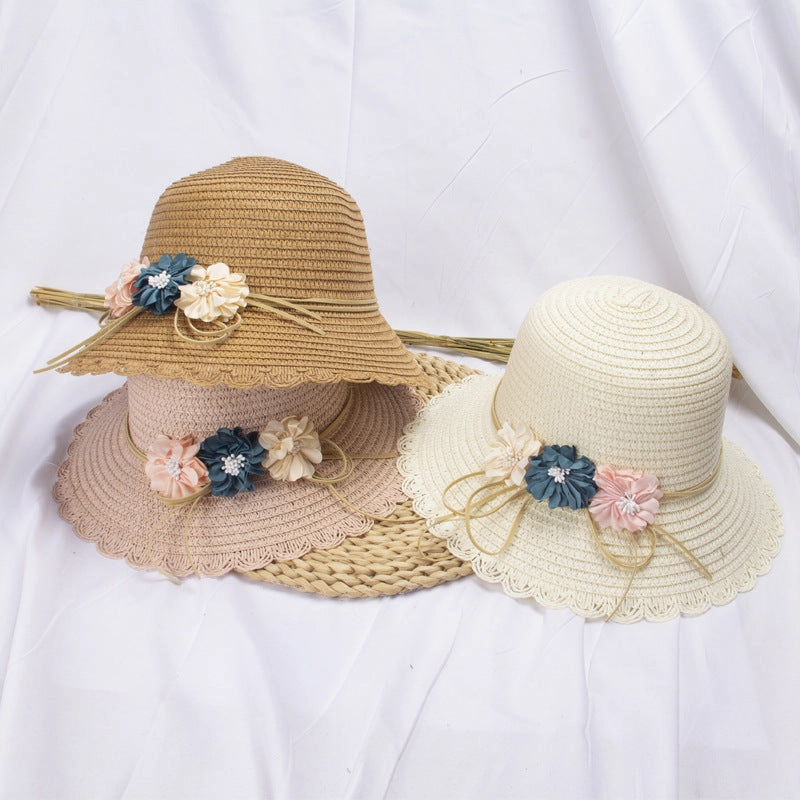 Wholesale Straw Foldable Kids Bucket Hat