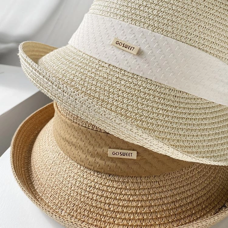 Wholesale Straw Hat Sun Protection UV Protection Sun Visor Bow Bucket Hat