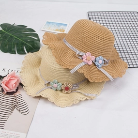 Wholesale Straw Kids Bucket Hat