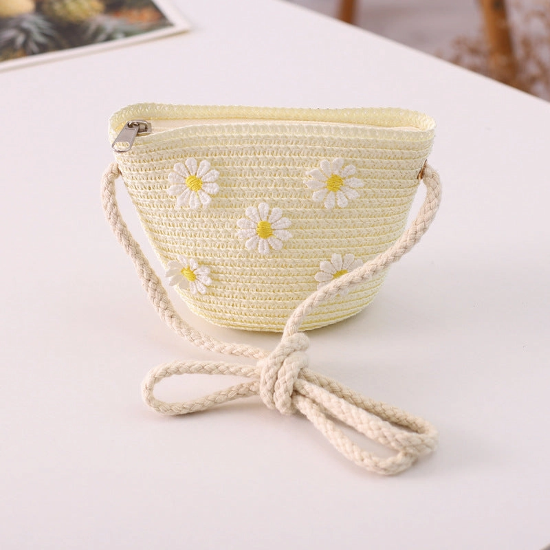 Wholesale Straw Ribbon Flower Sun Visor Set