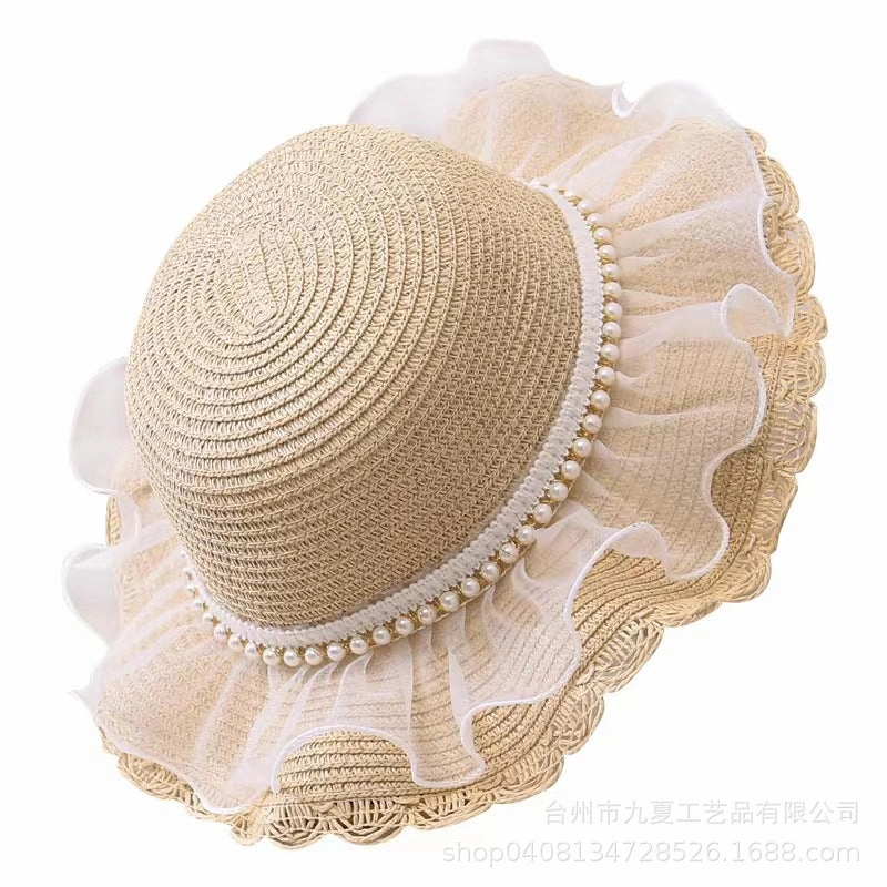 Wholesale Straw Woven Parent-child Big Brim Sunshade Sunscreen Straw Hat