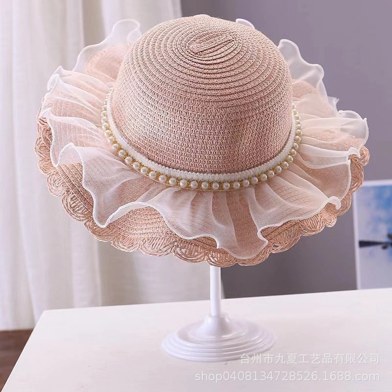 Wholesale Straw Woven Parent-child Big Brim Sunshade Sunscreen Straw Hat