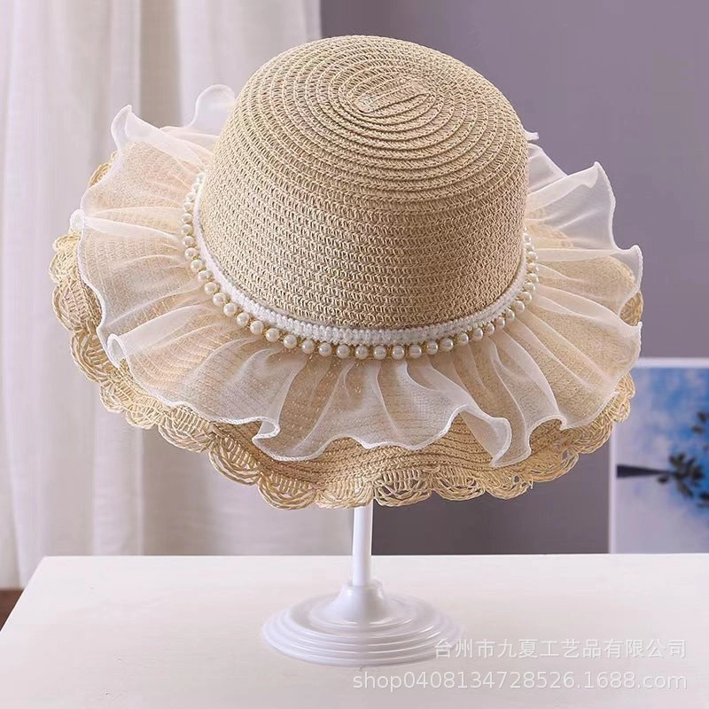 Wholesale Straw Woven Parent-child Big Brim Sunshade Sunscreen Straw Hat