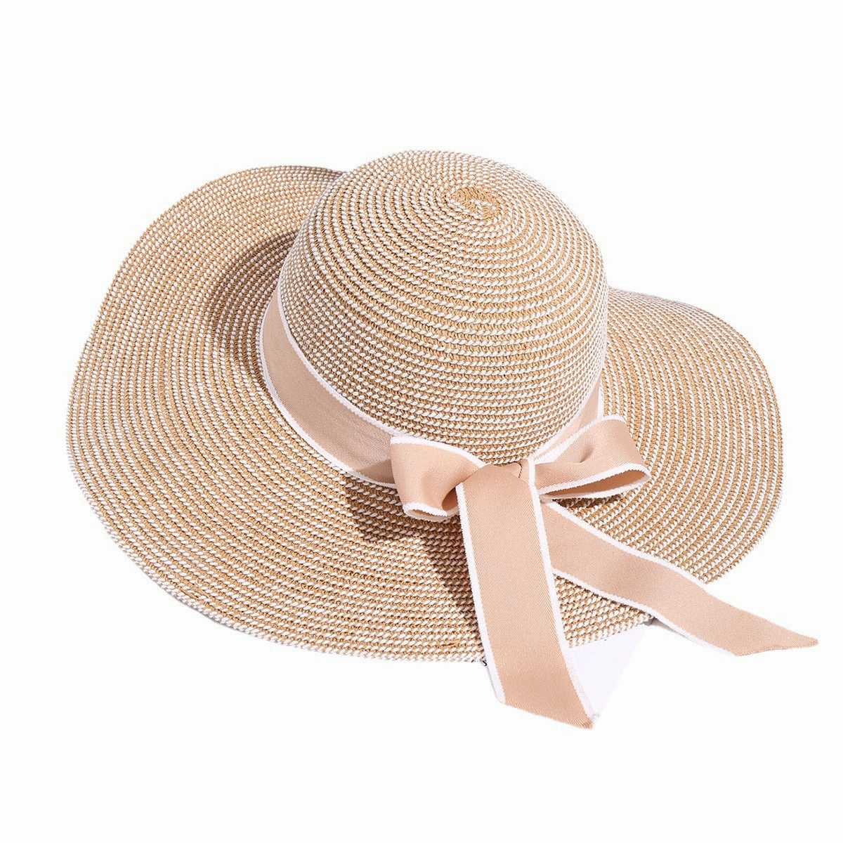 Wholesale Straw Woven Summer New Round Top Sunscreen Fisherman Hat 10pcs