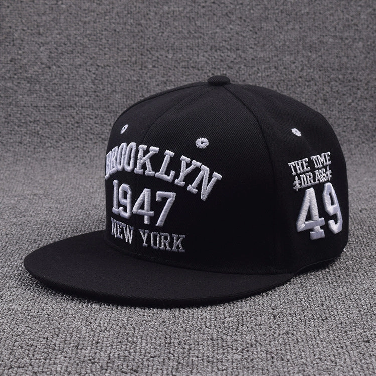 Wholesale Street Patch Letter Flat Brim Hip Hop Hat