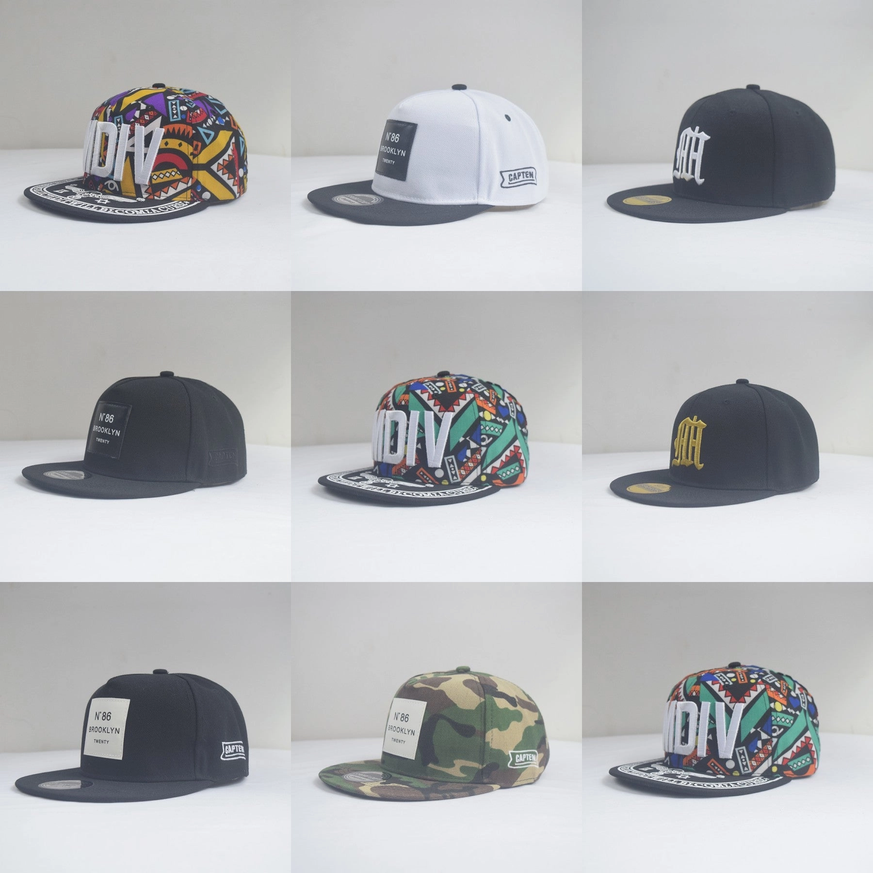 Wholesale Street Patch Letter Flat Brim Hip Hop Hat