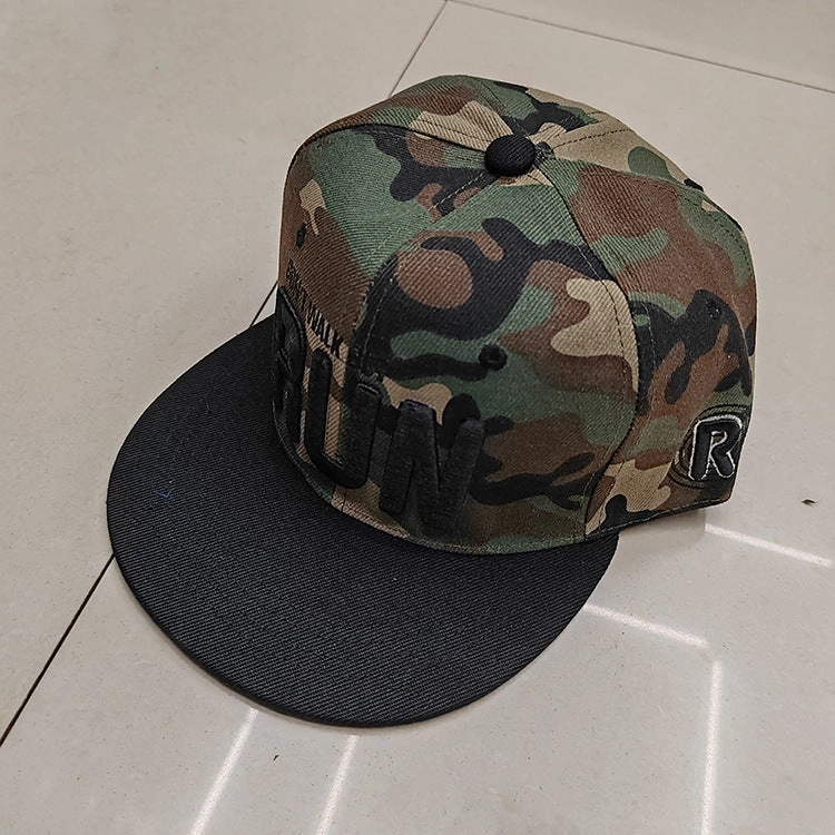Wholesale Street Patch Letter Flat Brim Hip Hop Hat