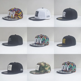 Wholesale Street Patch Letter Flat Brim Hip Hop Hat