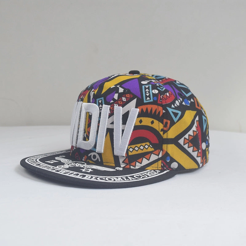 Wholesale Street Patch Letter Flat Brim Hip Hop Hat
