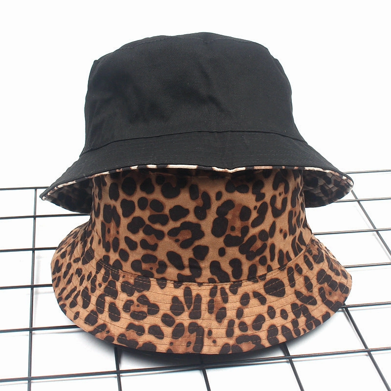 Wholesale Suede Leopard Print Bucket Hat