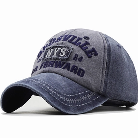 Wholesale Summer All-match Retro Washed Distressed Letter Embroidered Soft Top Cap