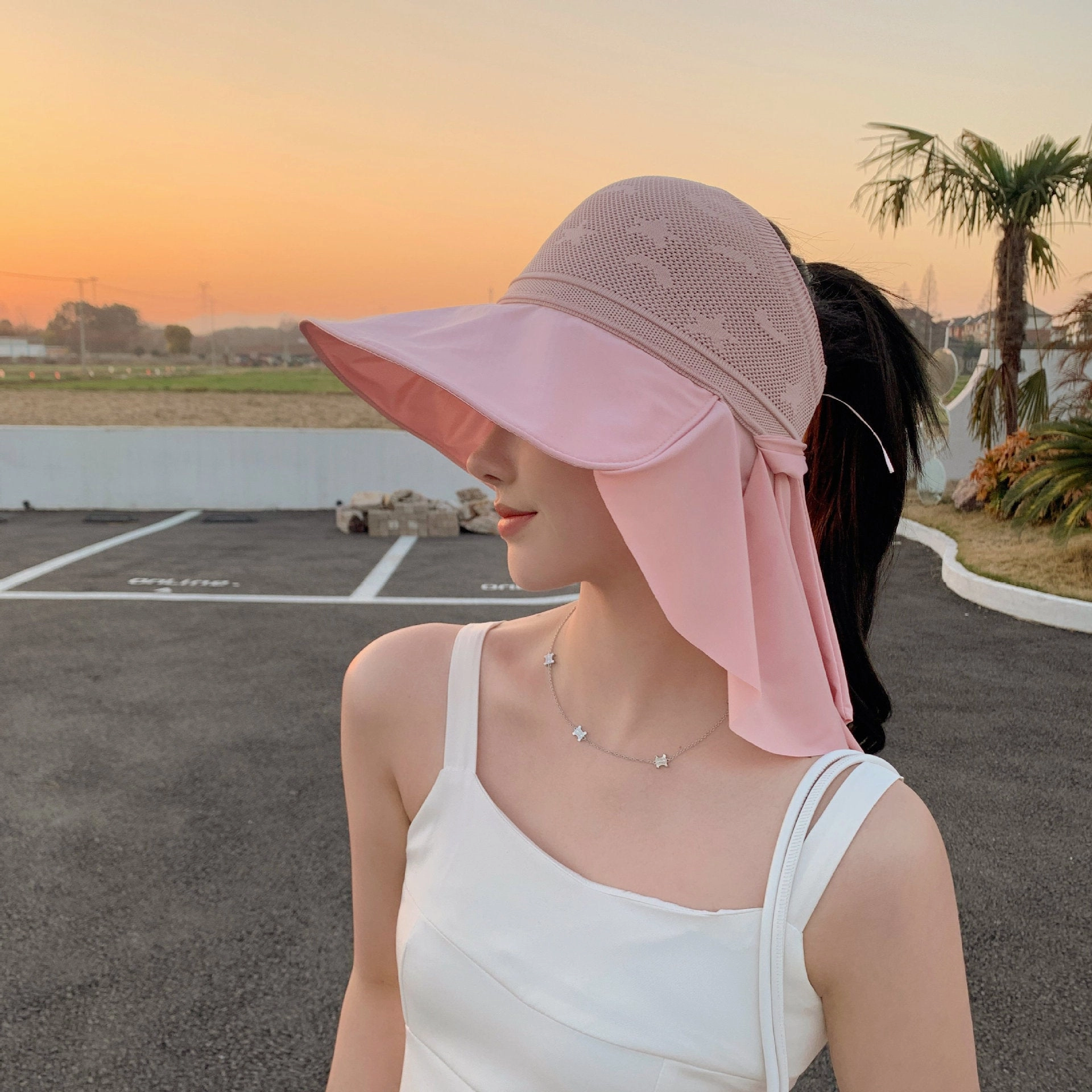 Wholesale Summer Bow Sunscreen Hat Big Brim Empty Hat