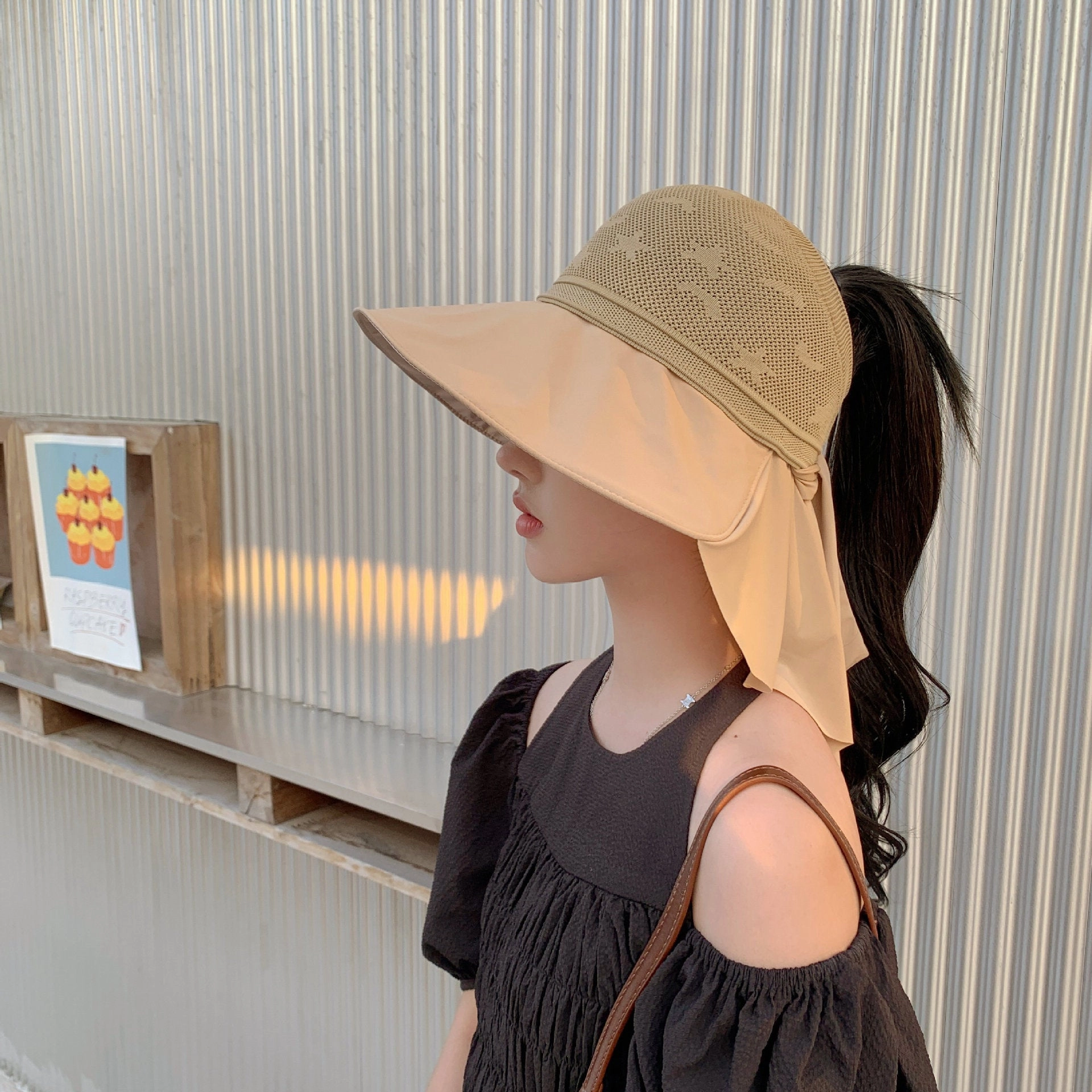 Wholesale Summer Bow Sunscreen Hat Big Brim Empty Hat