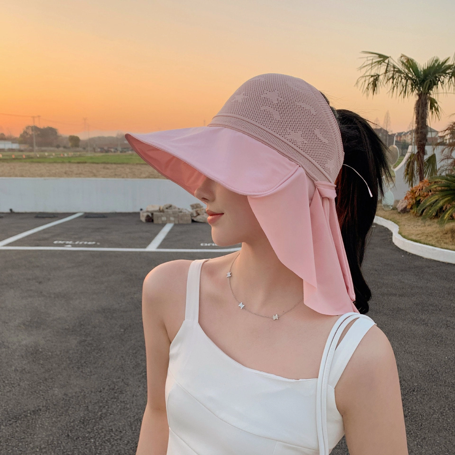 Wholesale Summer Bow Sunscreen Hat Big Brim Empty Hat