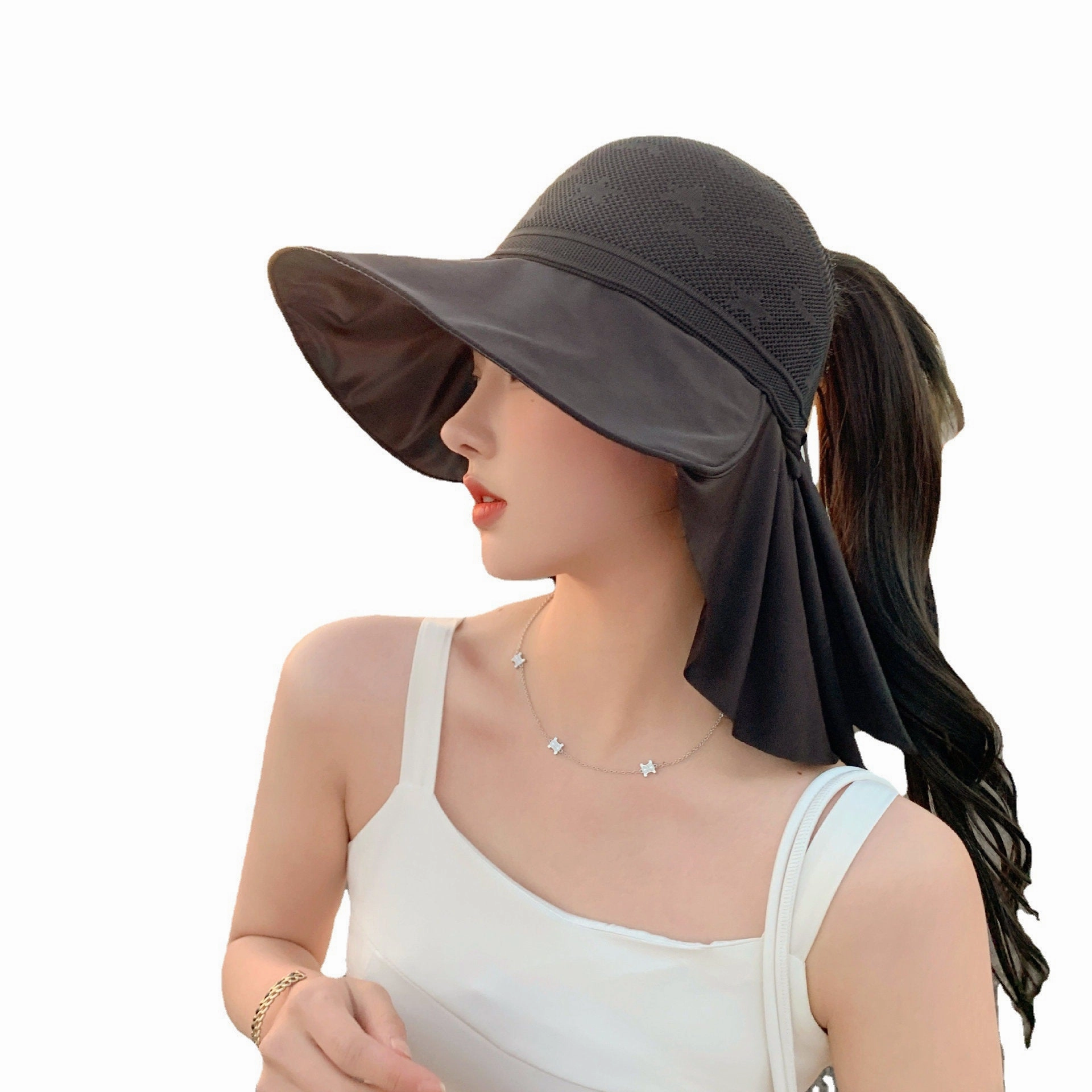 Wholesale Summer Bow Sunscreen Hat Big Brim Empty Hat