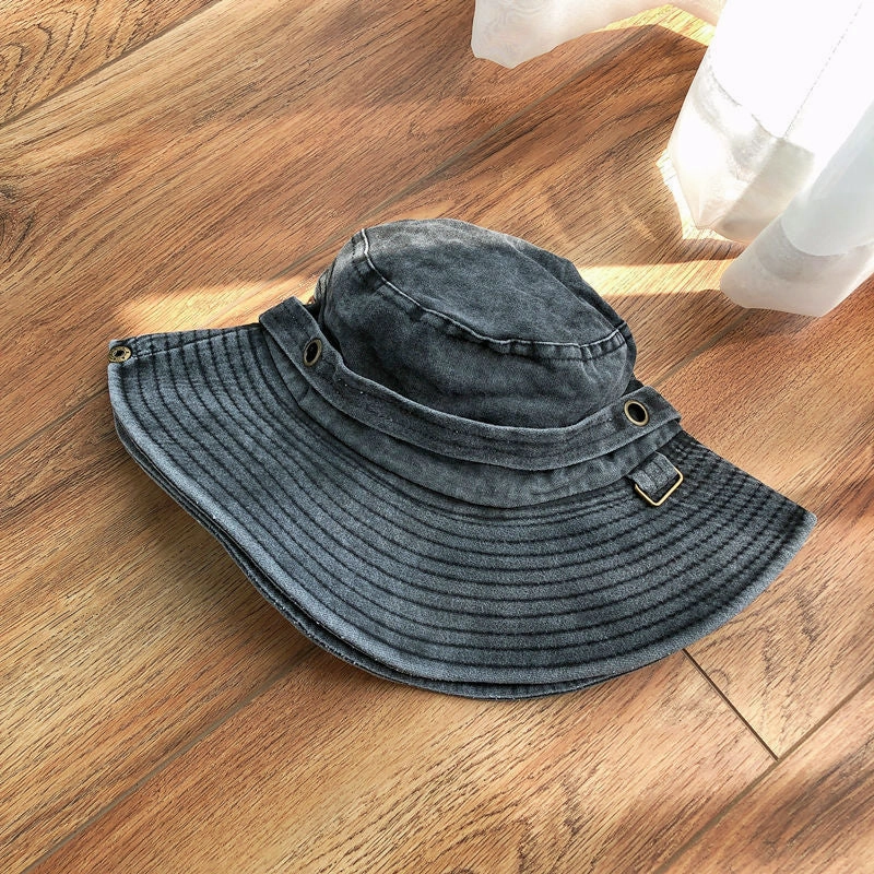 Wholesale Summer Large Brim Denim Bucket Hat