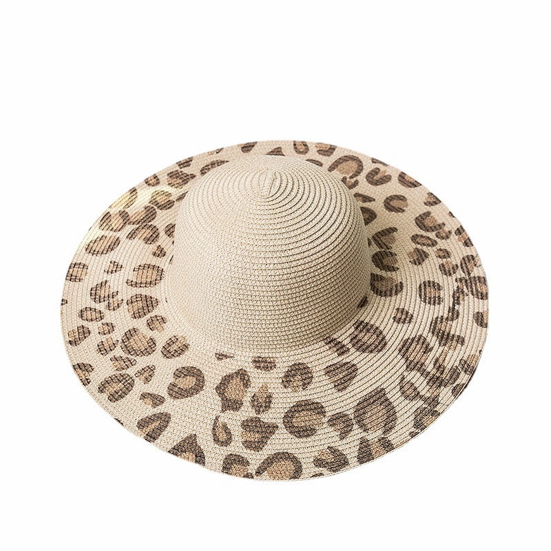 Wholesale Summer Leopard Print Straw Hats