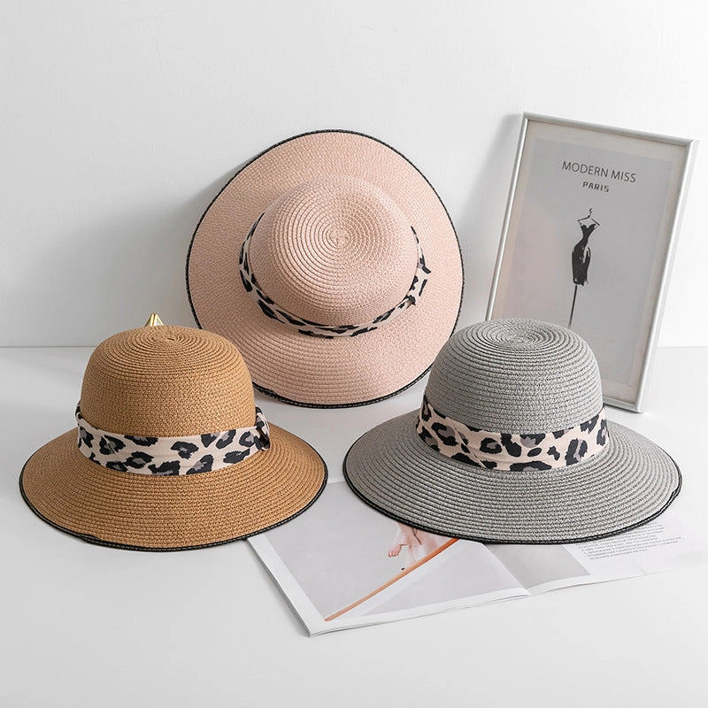 Wholesale Summer Leopard Straw Hats