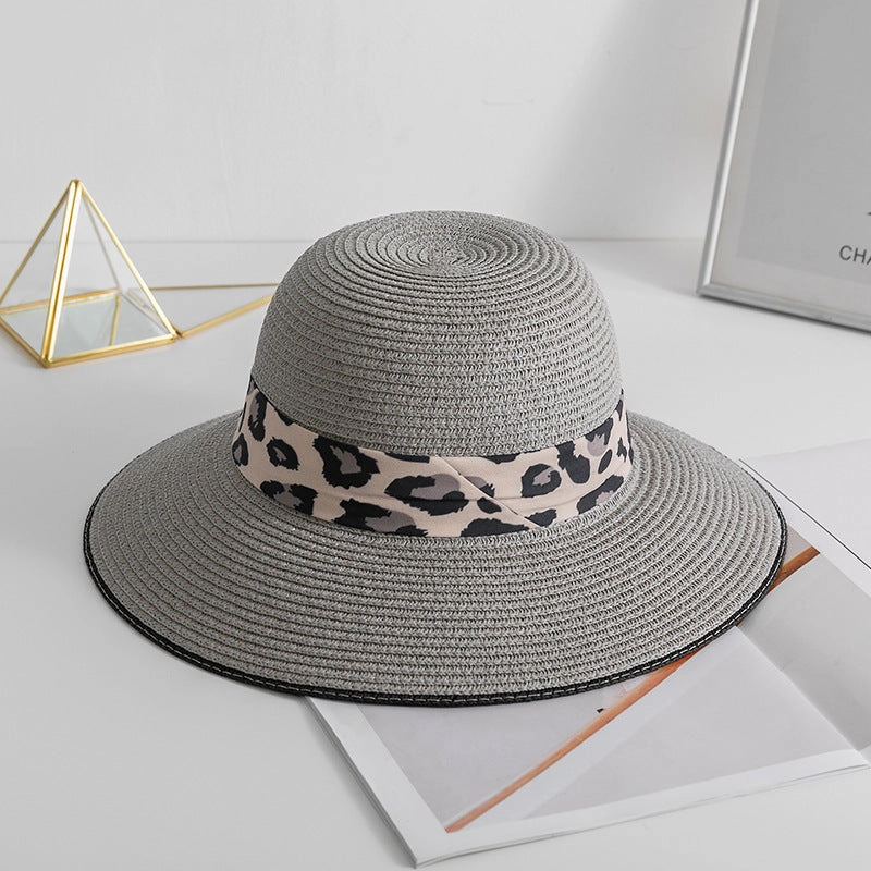 Wholesale Summer Leopard Straw Hats