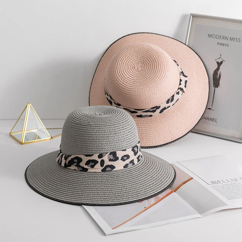 Wholesale Summer Leopard Straw Hats