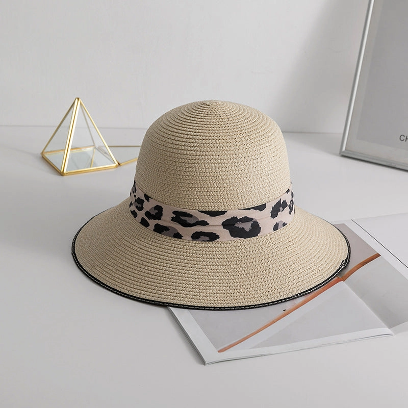 Wholesale Summer Leopard Straw Hats