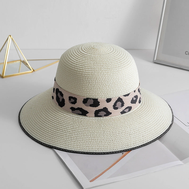 Wholesale Summer Leopard Straw Hats