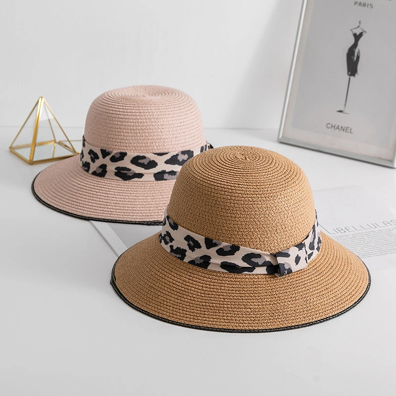 Wholesale Summer Leopard Straw Hats