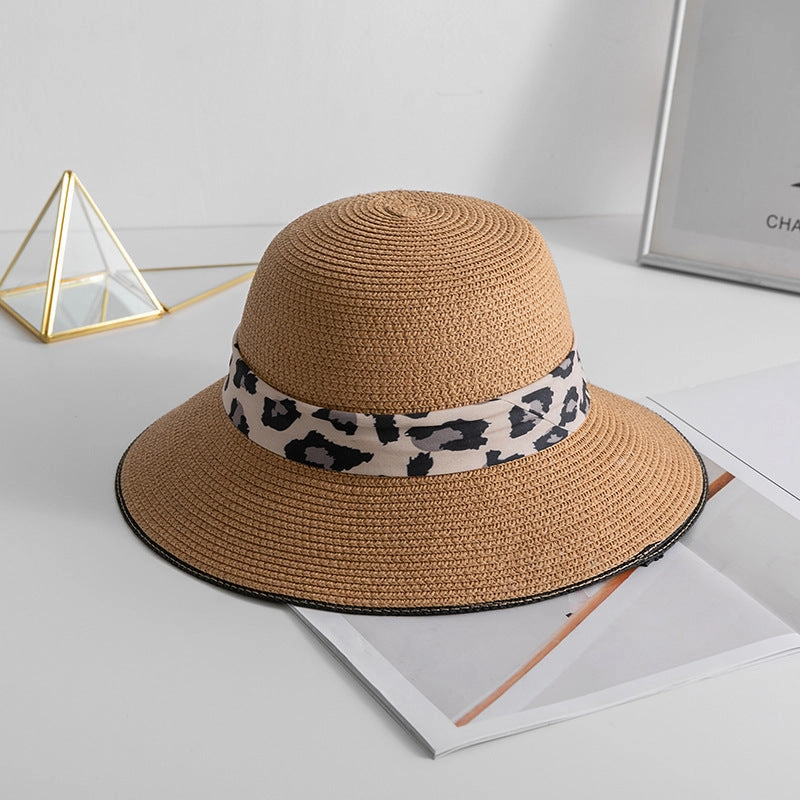 Wholesale Summer Leopard Straw Hats