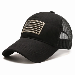 Wholesale Summer mesh breathable American logo outdoor personalized embroidery sun visor baseball cap