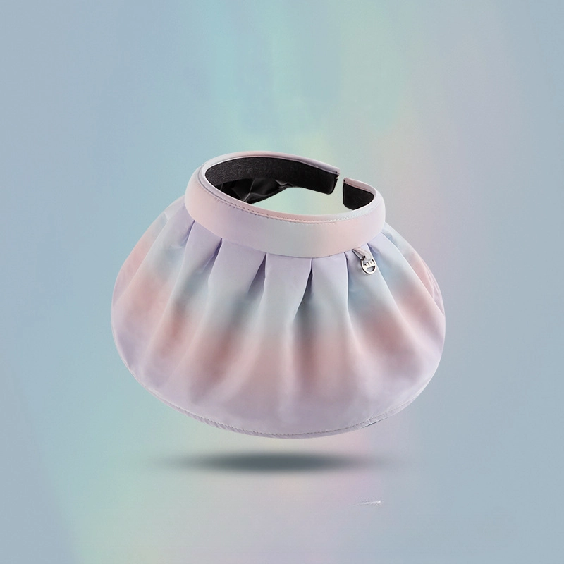 Wholesale Summer Outer Rainbow Gradient Vinyl Shell Hat