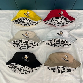 Wholesale Summer Polyester Cow Print Bucket Hat