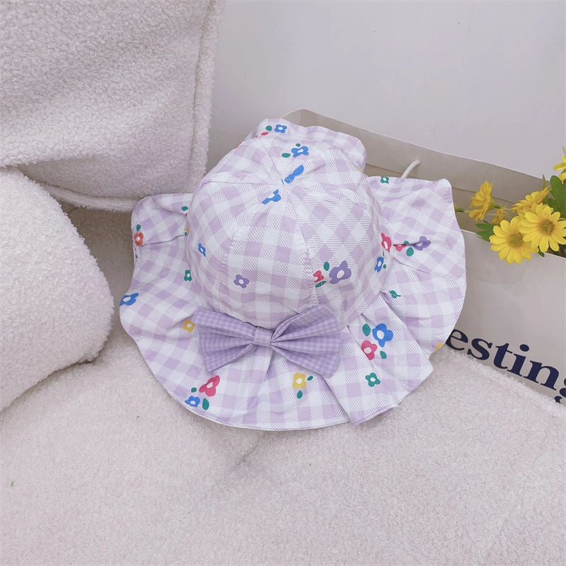Wholesale Summer Thin Kids Sunscreen Wool Bucket Hat