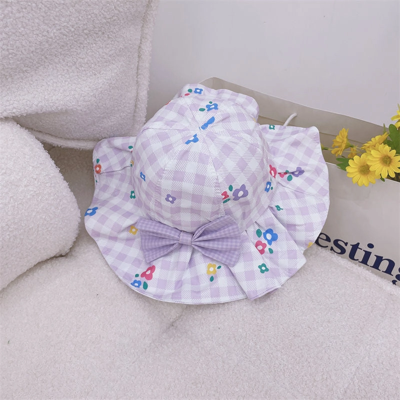 Wholesale Summer Thin Kids Sunscreen Wool Bucket Hat
