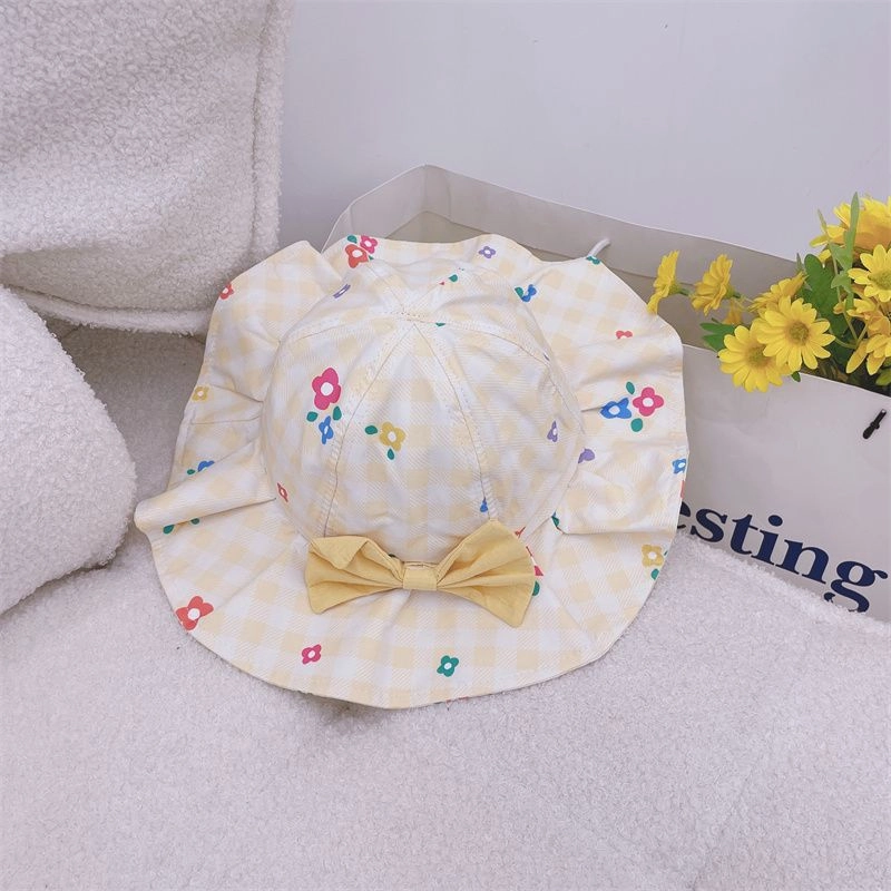 Wholesale Summer Thin Kids Sunscreen Wool Bucket Hat