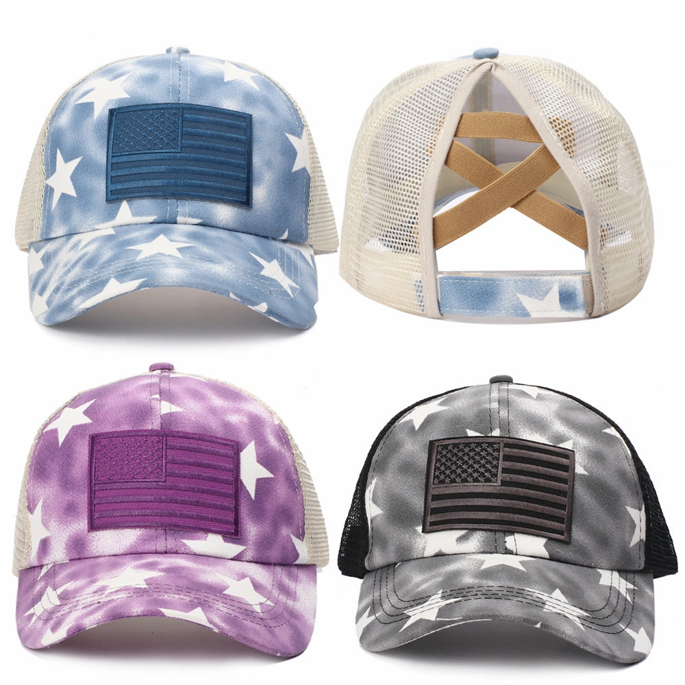 Wholesale Summer Visor American Flag Star Cross Baseball Cap