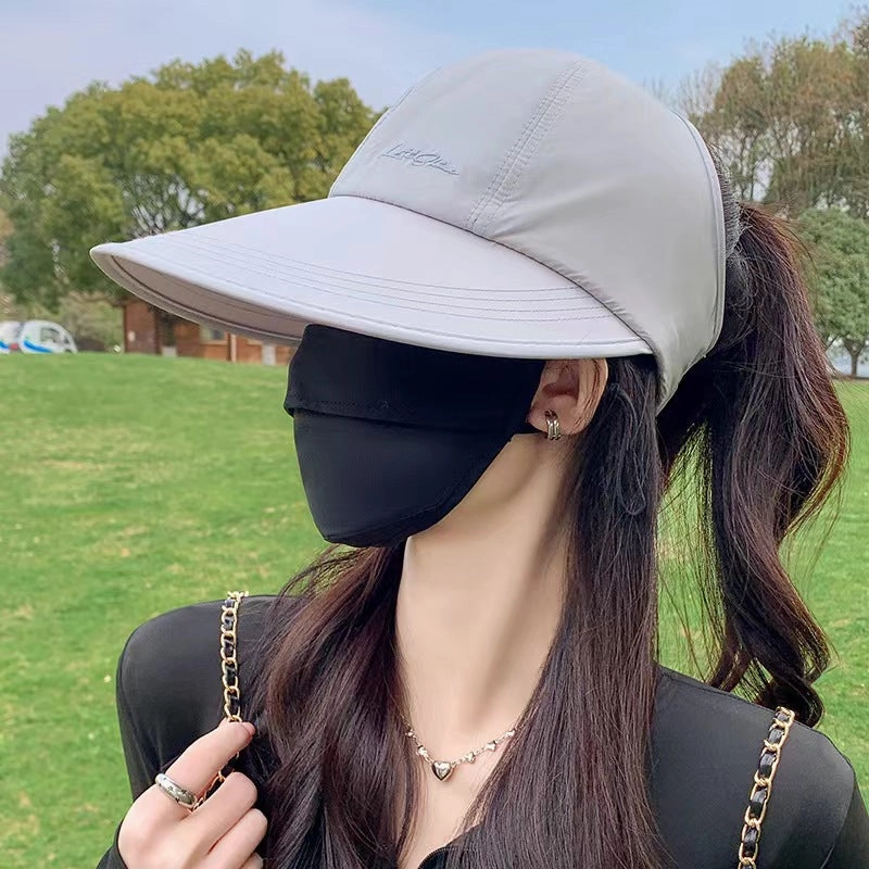 Wholesale Sun protection hat for women in summer with enlarged brim, light, breathable and quick-drying cap
