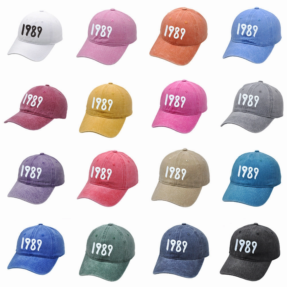 Wholesale Taylor Swift 1989 Embroidery Washed Vintage Baseball Cap
