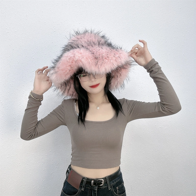 Wholesale Thick Imitation Fur Plush Hat