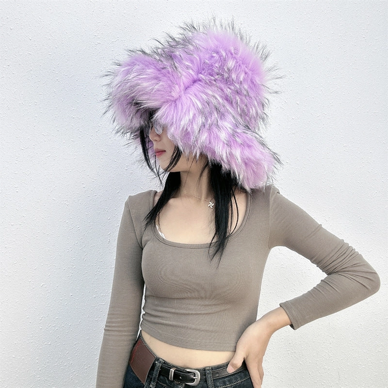 Wholesale Thick Imitation Fur Plush Hat