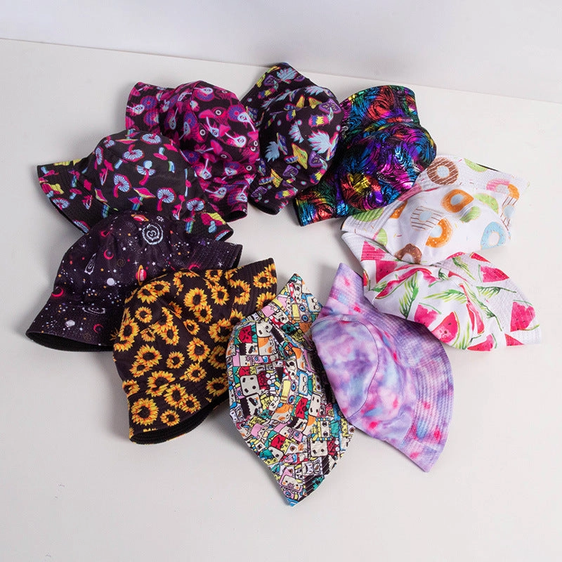 Wholesale Tie Dye Double Sided Polyester Bucket Hat