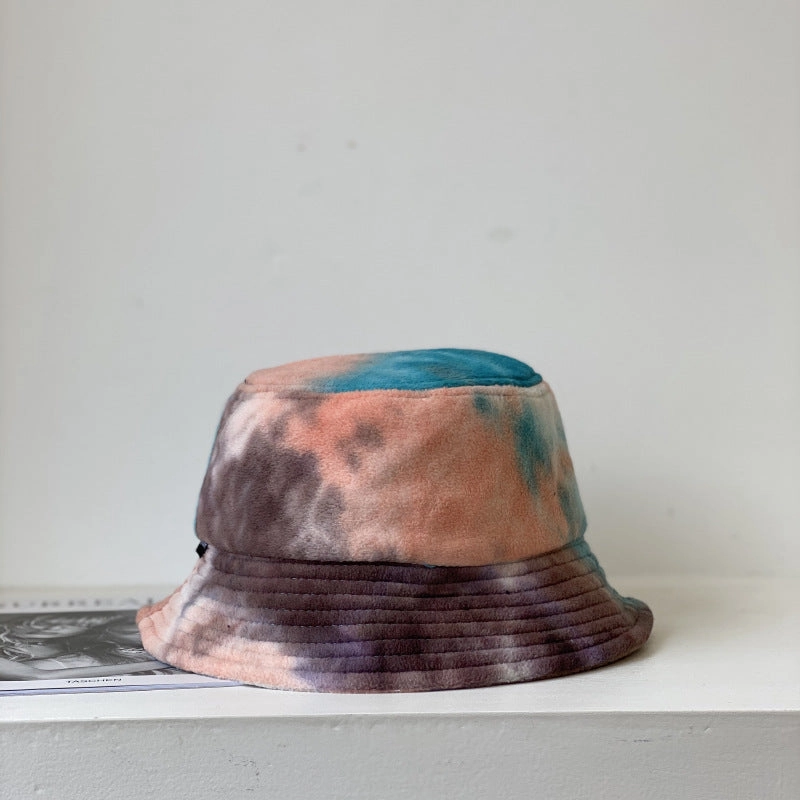 Wholesale Tie Dye Plush Bucket Hat