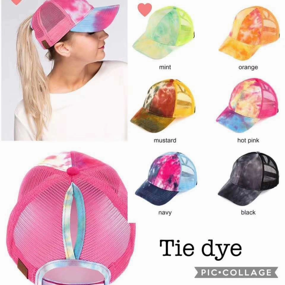 Wholesale Tie-Dye Ponytail Baseball Cap