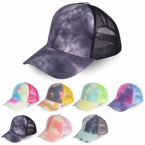 Wholesale Tie-Dye Ponytail Baseball Cap