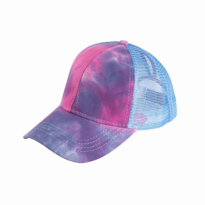 Wholesale Tie-dye ponytail baseball cap with back opening