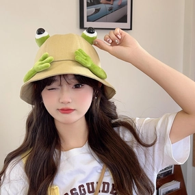 Wholesale Travel Versatile Sun Protection Sun Visor Cartoon Cute Fisherman Hat