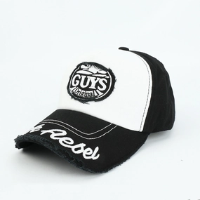 Wholesale Trendy Letter Embroidery Vintage Washed Color-block Cap