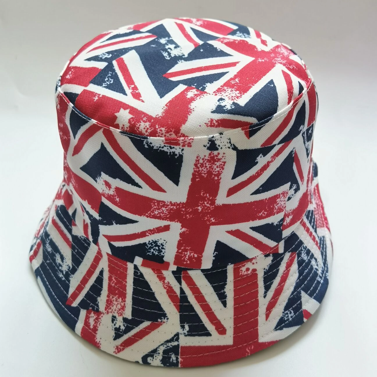 Wholesale Union Jack Football Print Polyester Bucket Hat