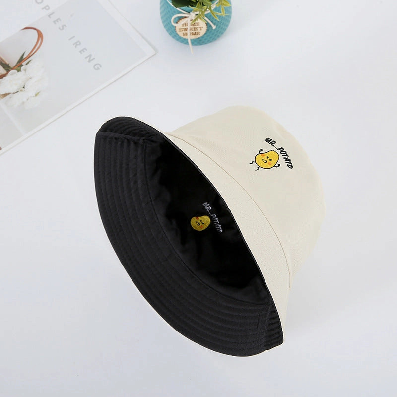 Wholesale Vegetable Embroidery Polyester Sunshade Bucket Hat